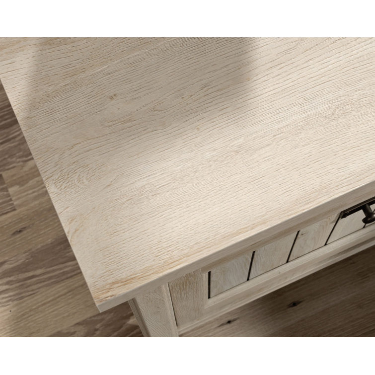 Chalked Chestnut Engineered Wood Nightstand with Cubbyhole Storage