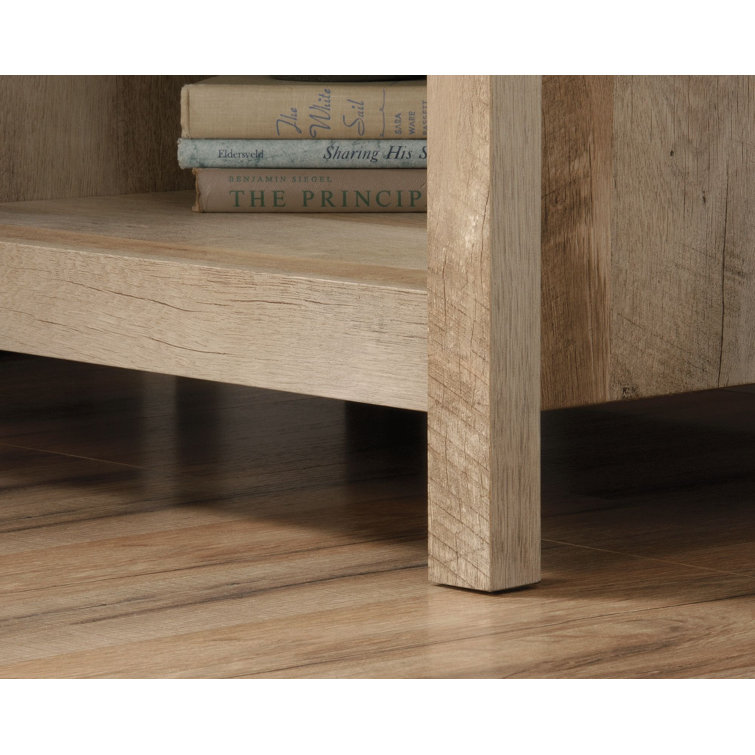 Cannery Bridge Lintel Oak Nightstand with Open Shelf and Drawer