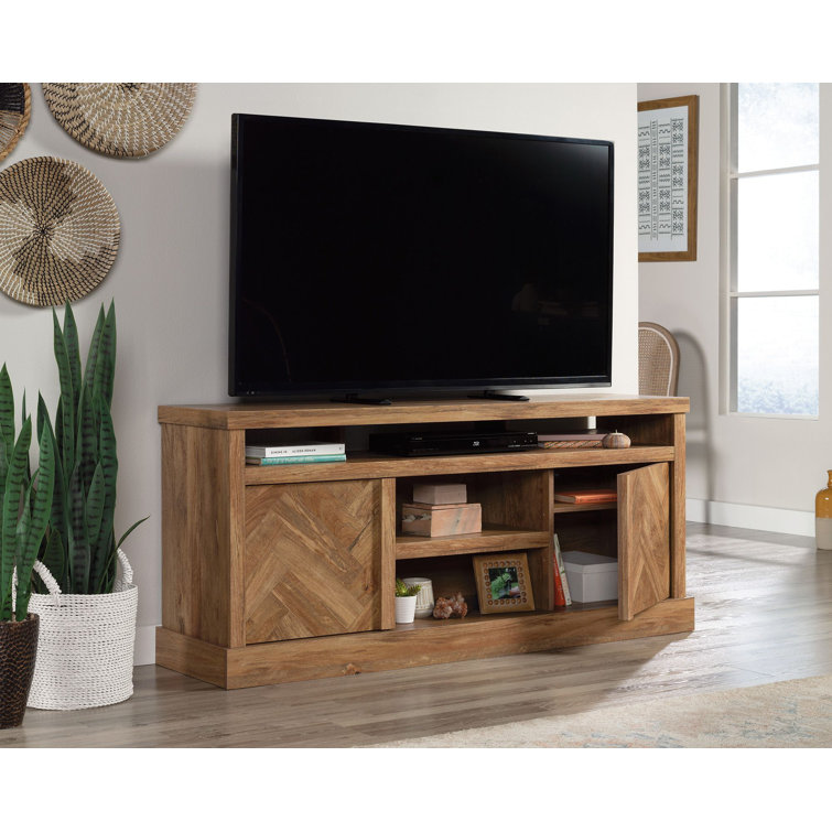 Sindoori Mango Herringbone Pattern 66'' TV Stand with Cabinet