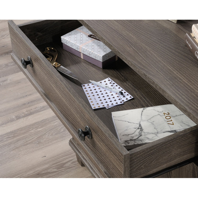 Emery Oak Finish Adjustable Office Library Base with Storage