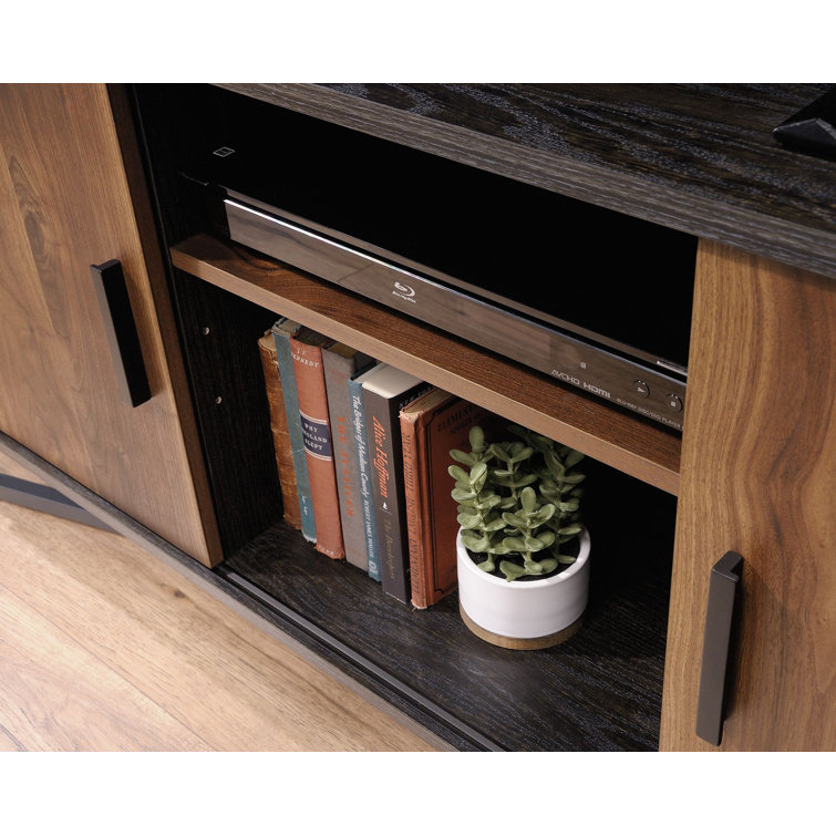 Canton Lane 60" Industrial Brew Oak TV Stand with Sliding Door