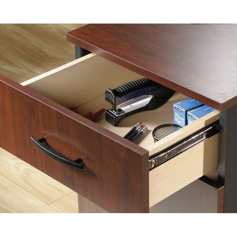 Classic Cherry Mobile 3-Drawer Legal File Pedestal with Lock