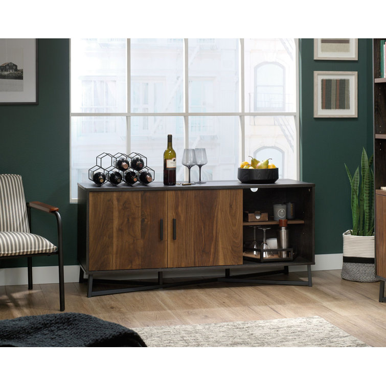 Canton Lane 60" Industrial Brew Oak TV Stand with Sliding Door