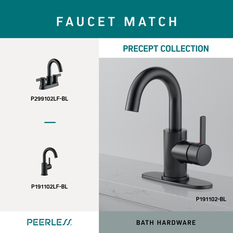 Precept Matte Black Wall Mounted Towel Bar, 24-inch