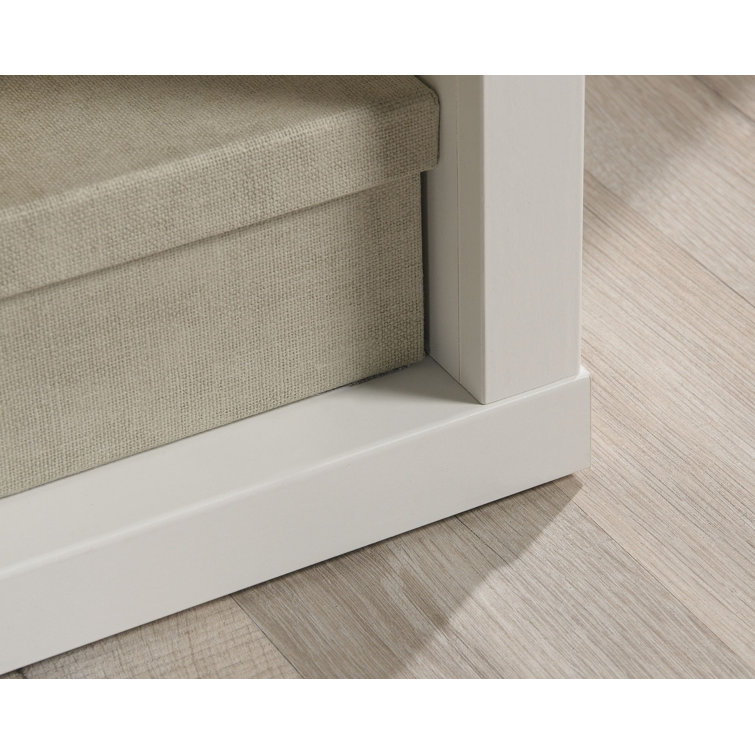 Soft White Adjustable 3-Shelf Display Bookcase with Cubes