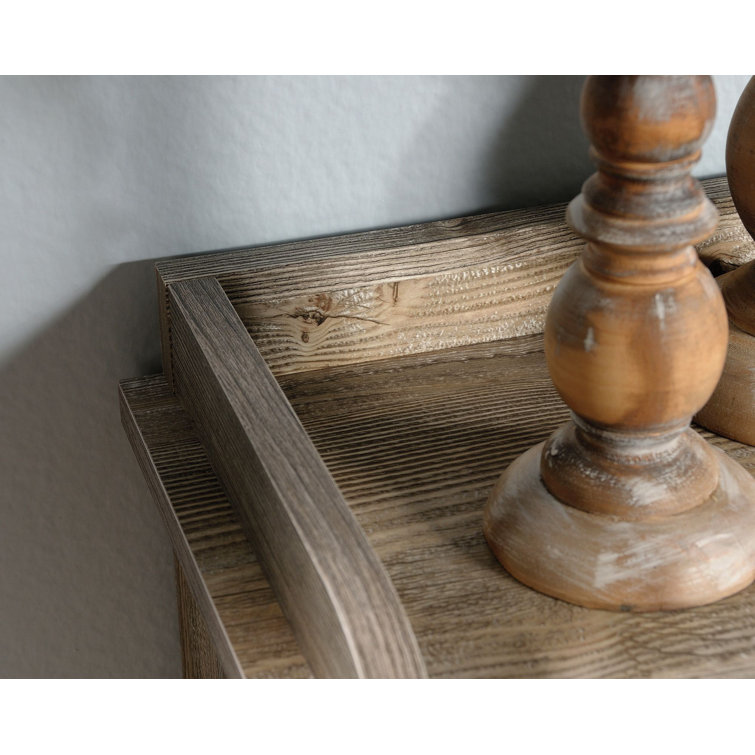 Rustic Cedar 10-Cubby Adjustable Wood Bookcase in Gray