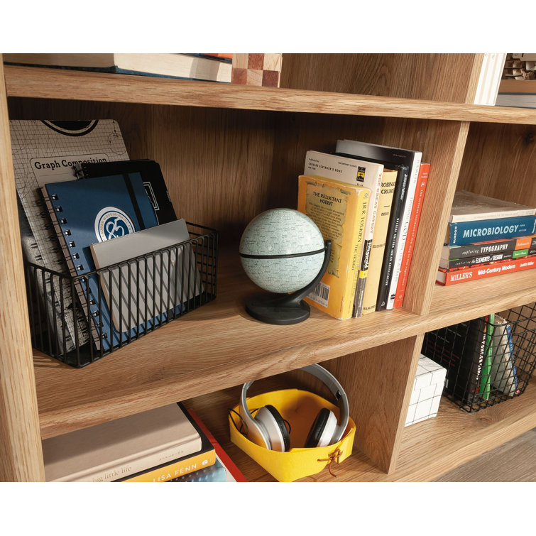 Dover Edge Timber Oak Cubby Storage Bookcase with Adjustable Shelves