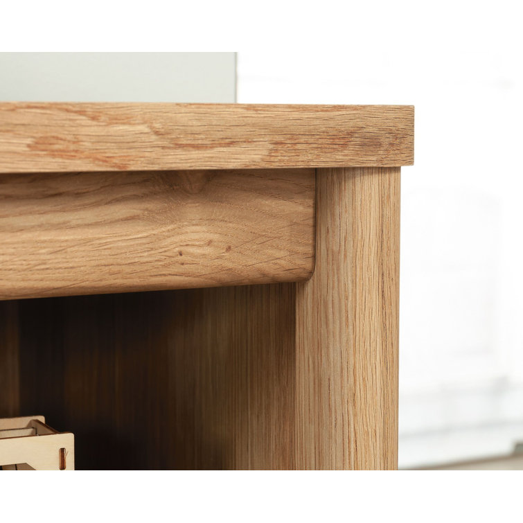 Dover Edge Timber Oak Cubby Storage Bookcase with Adjustable Shelves