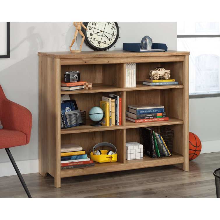 Dover Edge Timber Oak Cubby Storage Bookcase with Adjustable Shelves