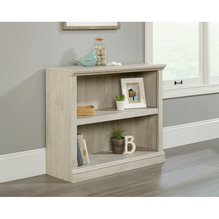 Adjustable Chalked Chestnut Wood 2-Shelf Bookcase