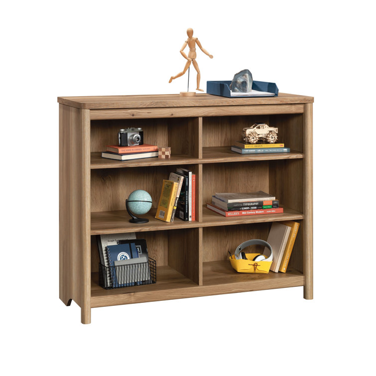 Dover Edge Timber Oak Cubby Storage Bookcase with Adjustable Shelves