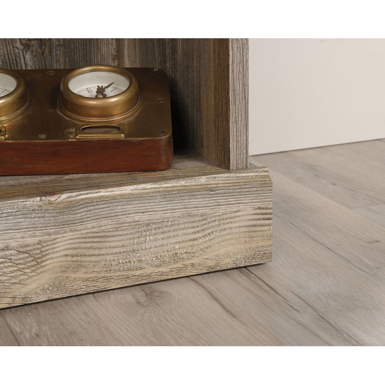 Rustic Cedar 10-Cubby Adjustable Wood Bookcase in Gray