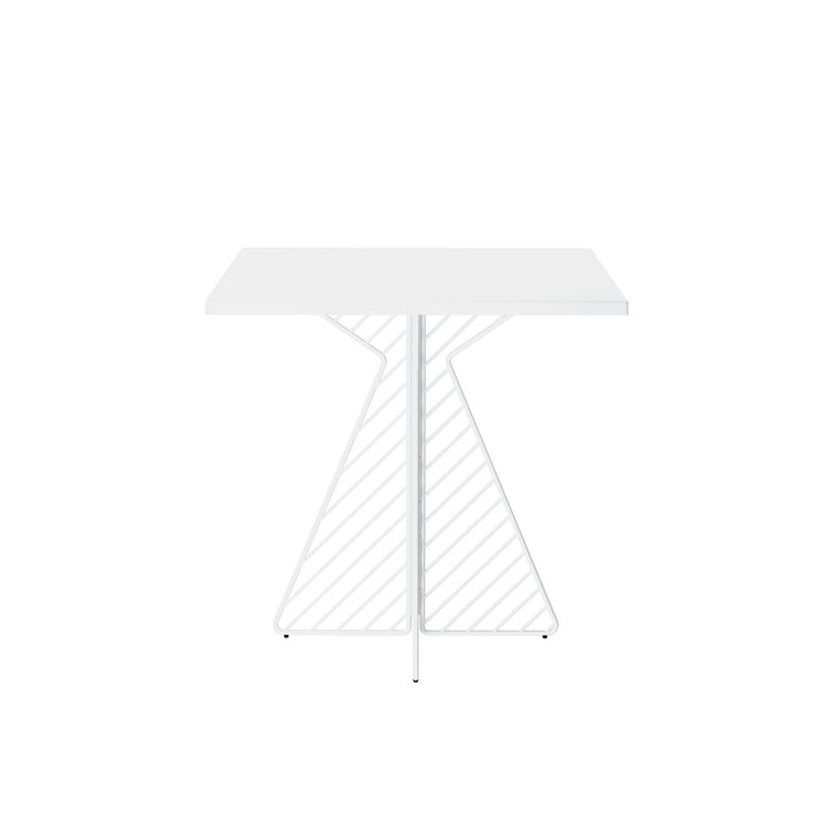 Modern Parisian White Wire Hourglass Cafe Table