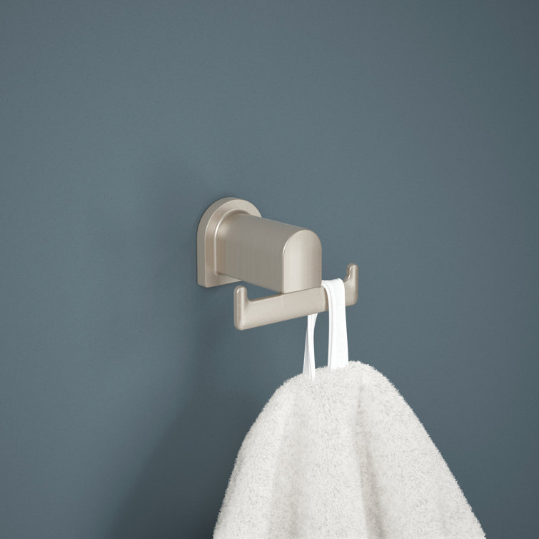Xander Brushed Nickel Double Wall Mounted Robe Hook
