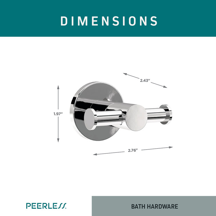 Polished Chrome Double Wall Mounted Towel Hook