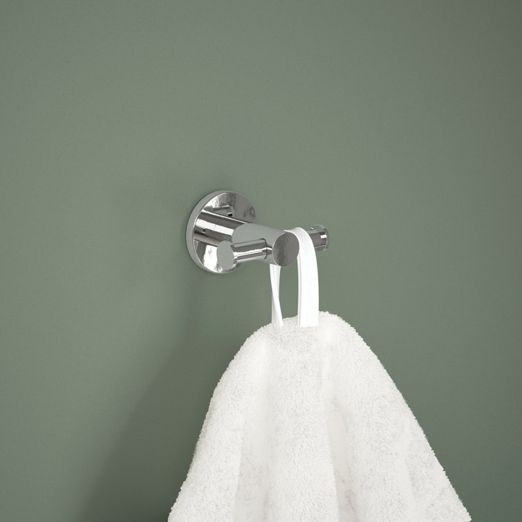 Polished Chrome Double Wall Mounted Towel Hook