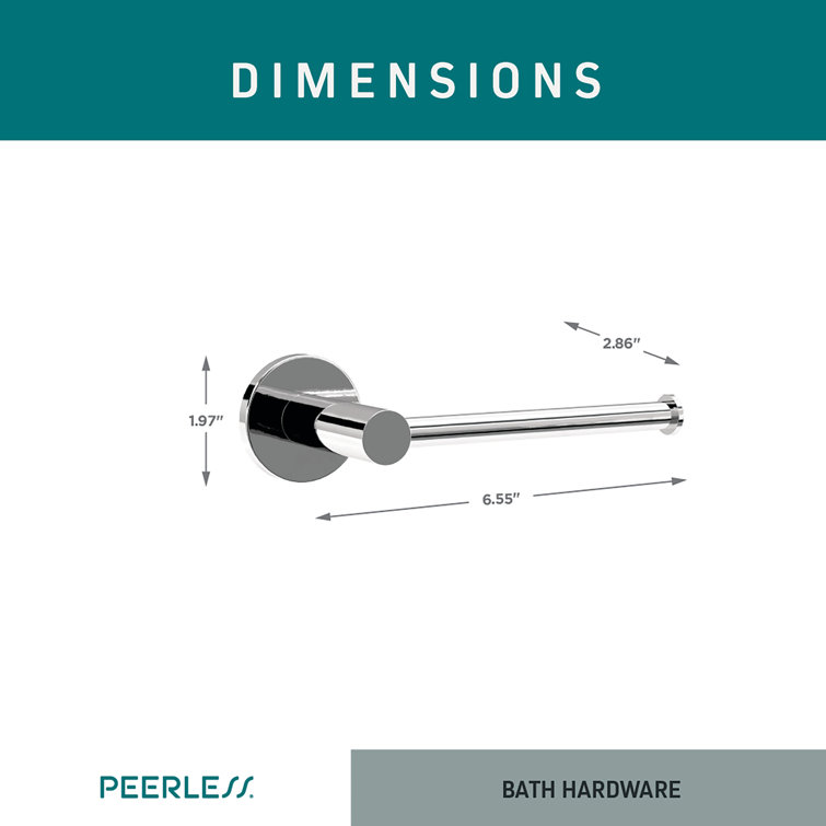 Polished Chrome Minimalist Wall Mounted Toilet Paper Holder