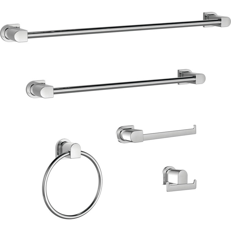 Xander 18-Inch Chrome Wall Mounted Towel Bar