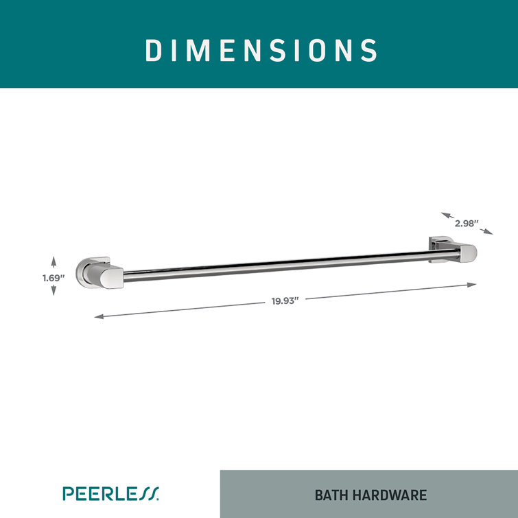 Xander 18-Inch Chrome Wall Mounted Towel Bar