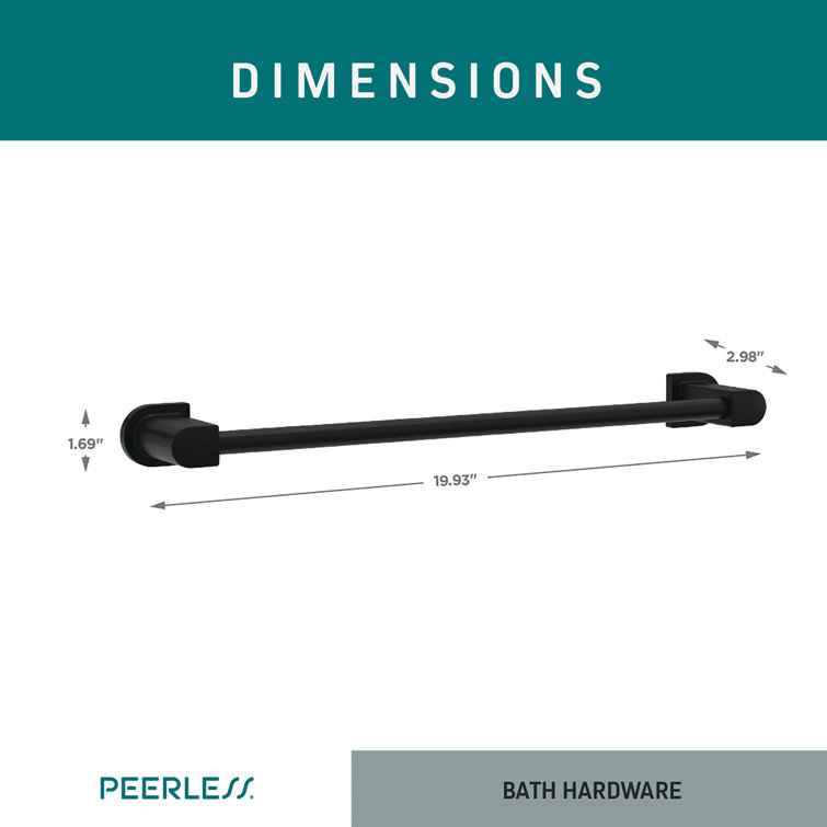 Matte Black Wall Mounted 18-inch Towel Bar