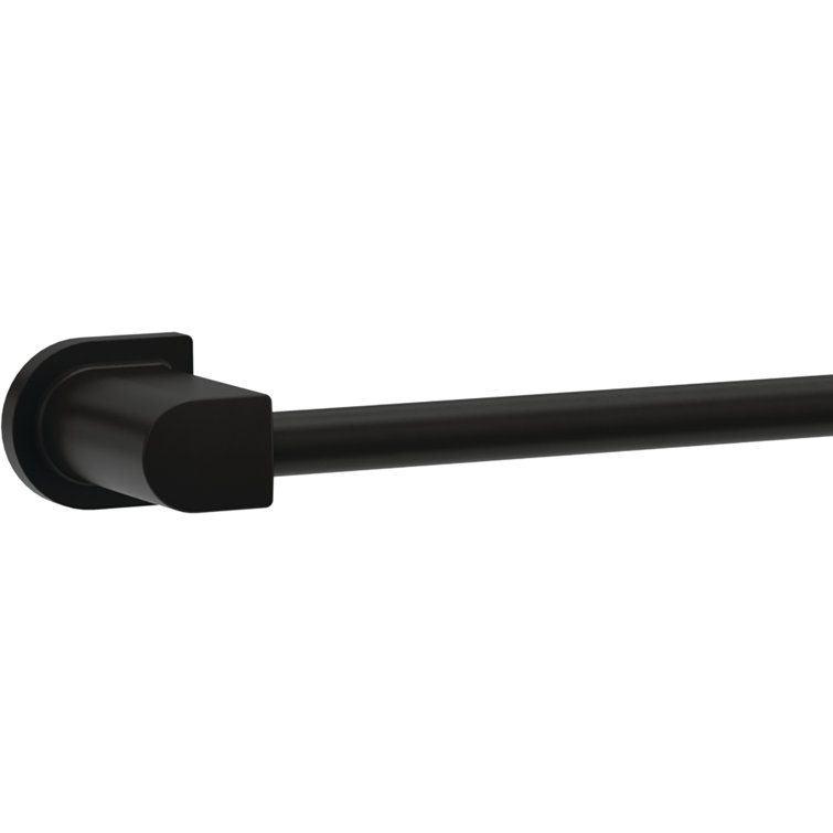 Matte Black Wall Mounted 18-inch Towel Bar