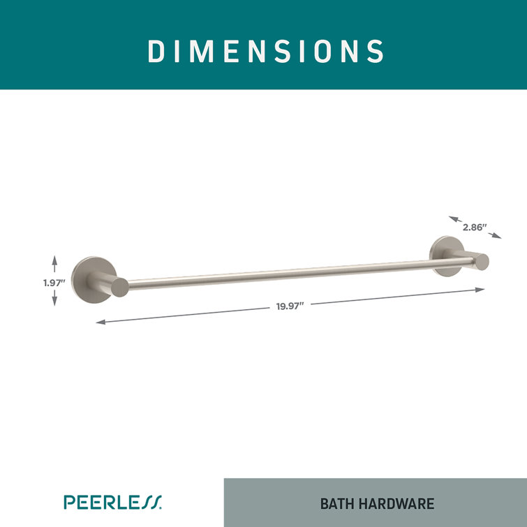 Brushed Nickel 18-Inch Wall Mounted Towel Bar