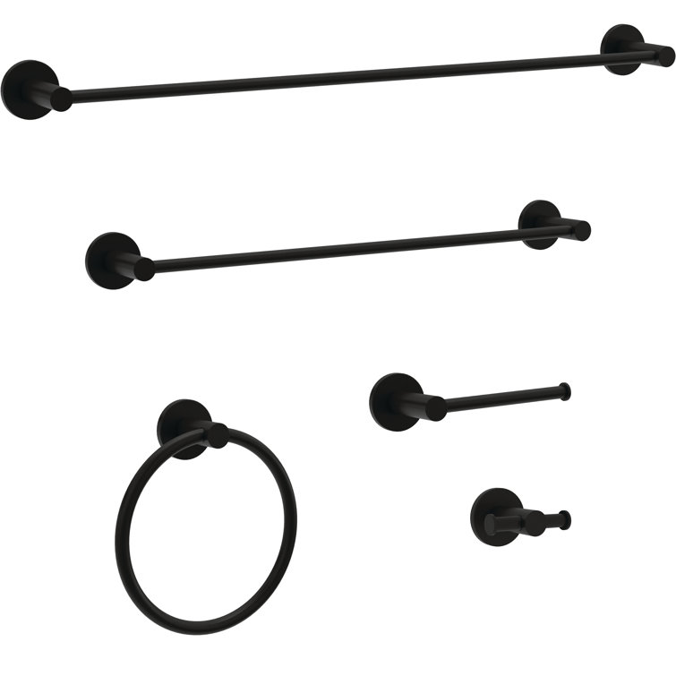 Matte Black Stainless Steel Wall Mounted Towel Bar