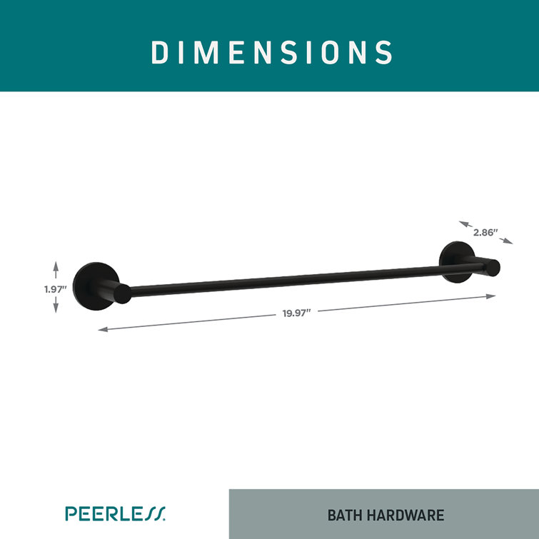 Matte Black Stainless Steel Wall Mounted Towel Bar