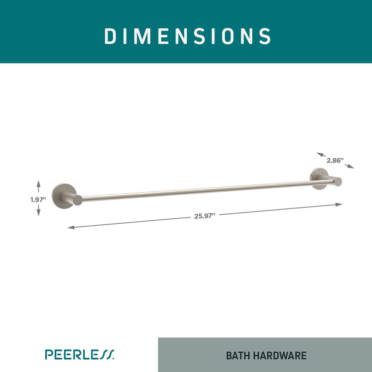 Precept Brushed Nickel 24-Inch Wall Mounted Towel Bar