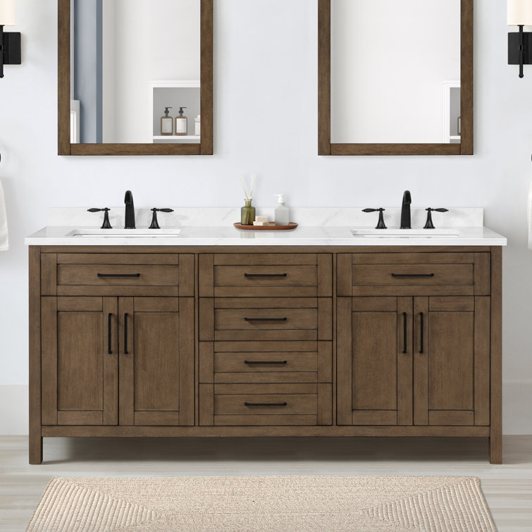 Tahoe 72" Dark Espresso Freestanding Double Bathroom Vanity