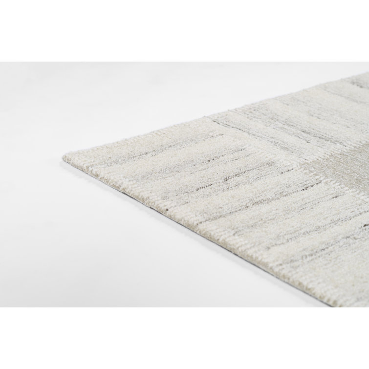 Lanora Hand Tufted Gray Wool Geometric 8' x 10' Rug