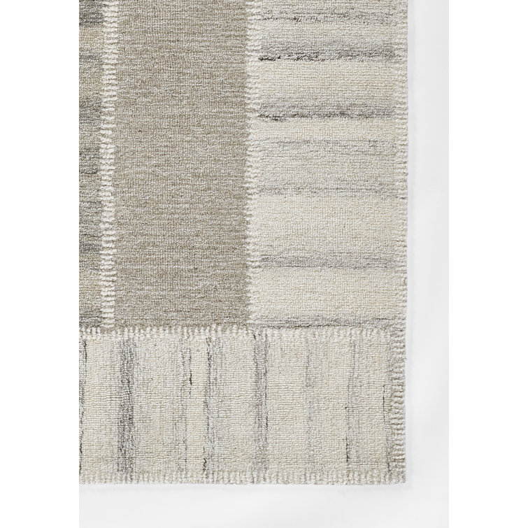 Lanora Hand Tufted Gray Wool Geometric 8' x 10' Rug
