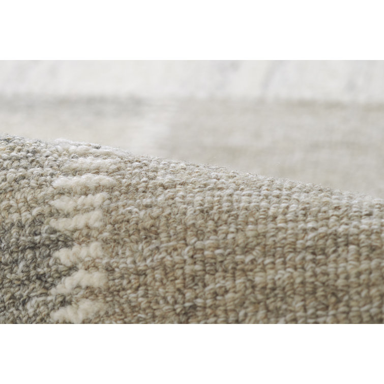Lanora Hand Tufted Gray Wool Geometric 8' x 10' Rug