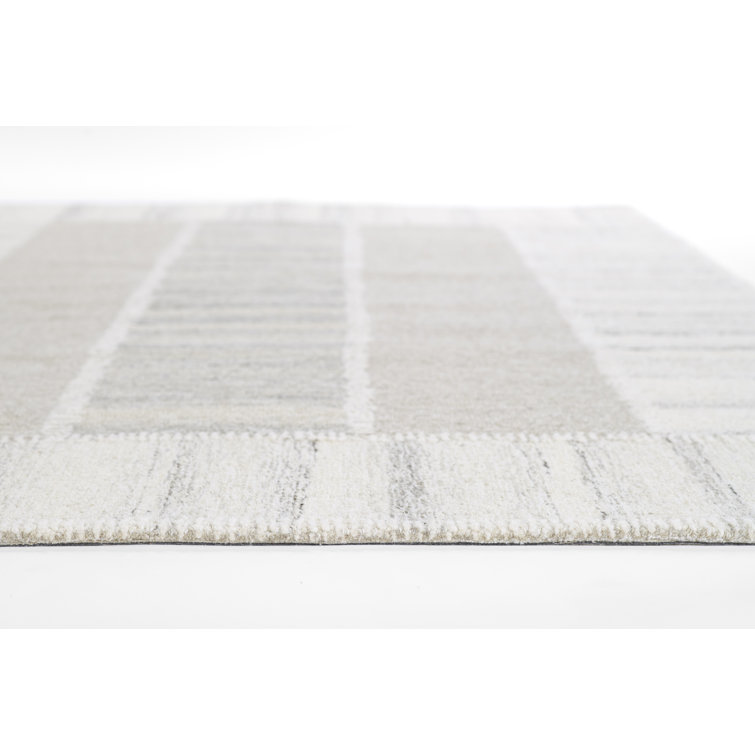Lanora Hand Tufted Gray Wool Geometric 8' x 10' Rug