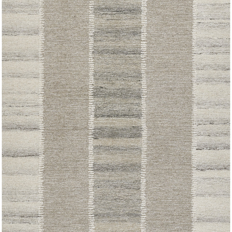 Lanora Hand Tufted Gray Wool Geometric 8' x 10' Rug