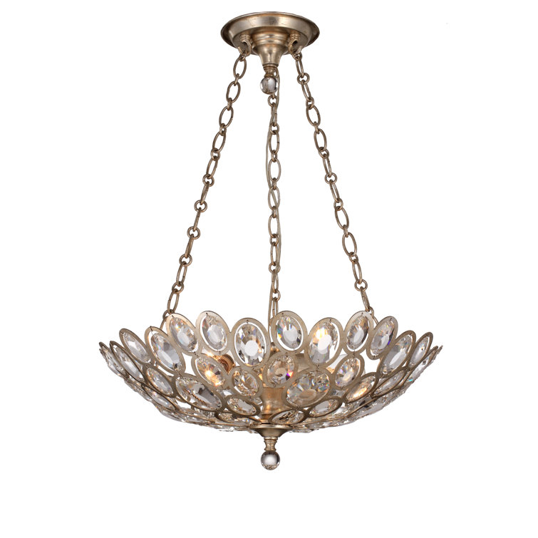 Elegant Distressed Twilight 3-Light Crystal Pendant