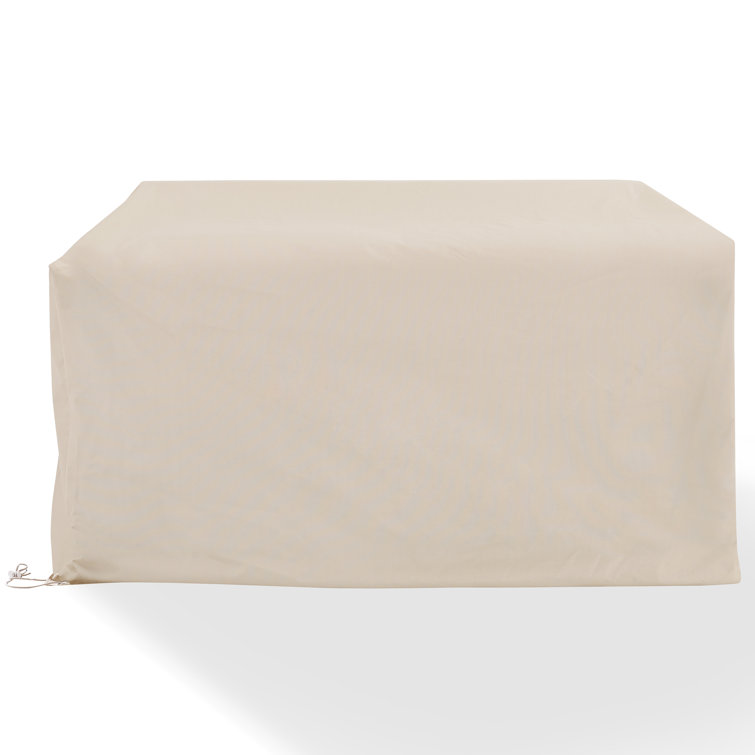 Tan Waterproof Polyester Outdoor Loveseat Cover with Drawstring