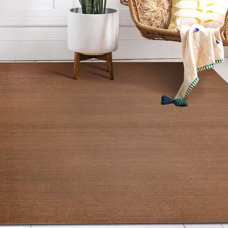 Espresso Flatweave Washable Non-slip 5' x 7' Rug