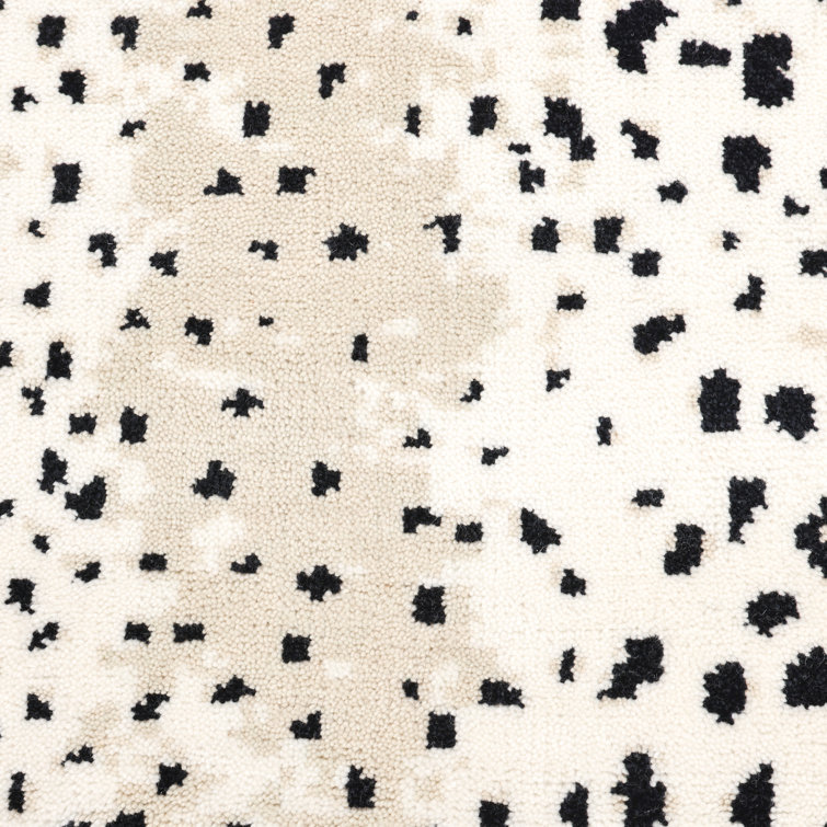 Louis Ivory 8' x 10' Hand-Knotted Wool Animal Print Area Rug