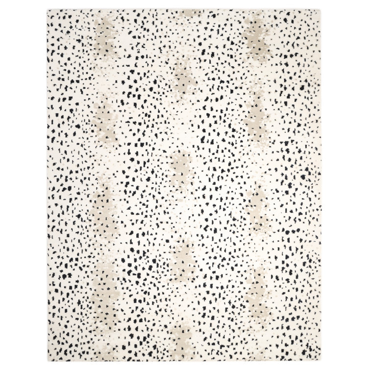 Louis Ivory 8' x 10' Hand-Knotted Wool Animal Print Area Rug