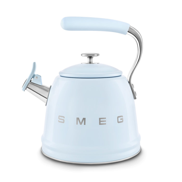 Pastel Blue Stainless Steel Retro Whistling Kettle