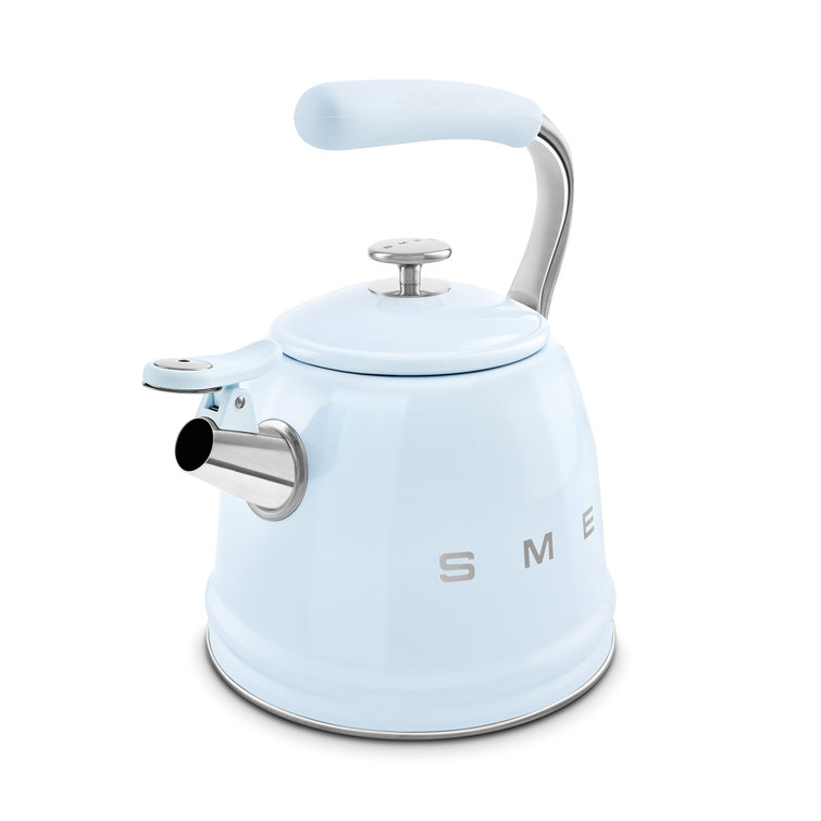 Pastel Blue Stainless Steel Retro Whistling Kettle