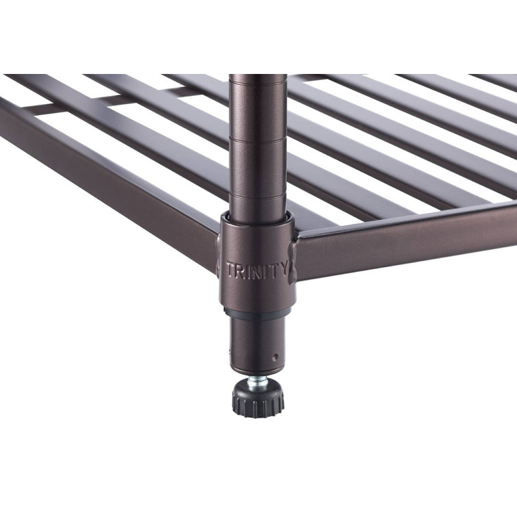 EcoStorage 5-Tier Black Adjustable Slat Wire Shelving Unit
