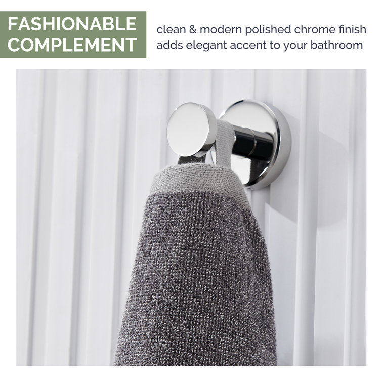 Polished Chrome Stainless Steel Wall Mounted Robe Hook