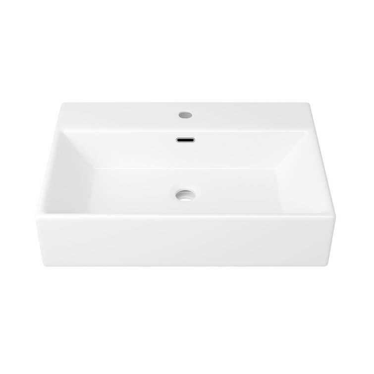 Turner 24" White Ceramic Rectangular Wall-Mount Bathroom Sink