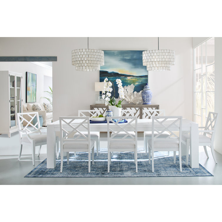 White Chippendale Wood Side Chair with Cushioned Seat