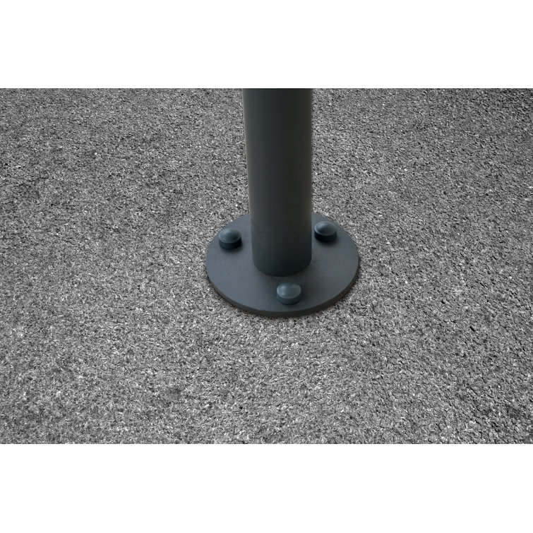 Vega 7' x 7' Gray Acrylic and Steel Door Awning