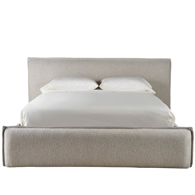 Lux King Upholstered Bed with Tufted Slats