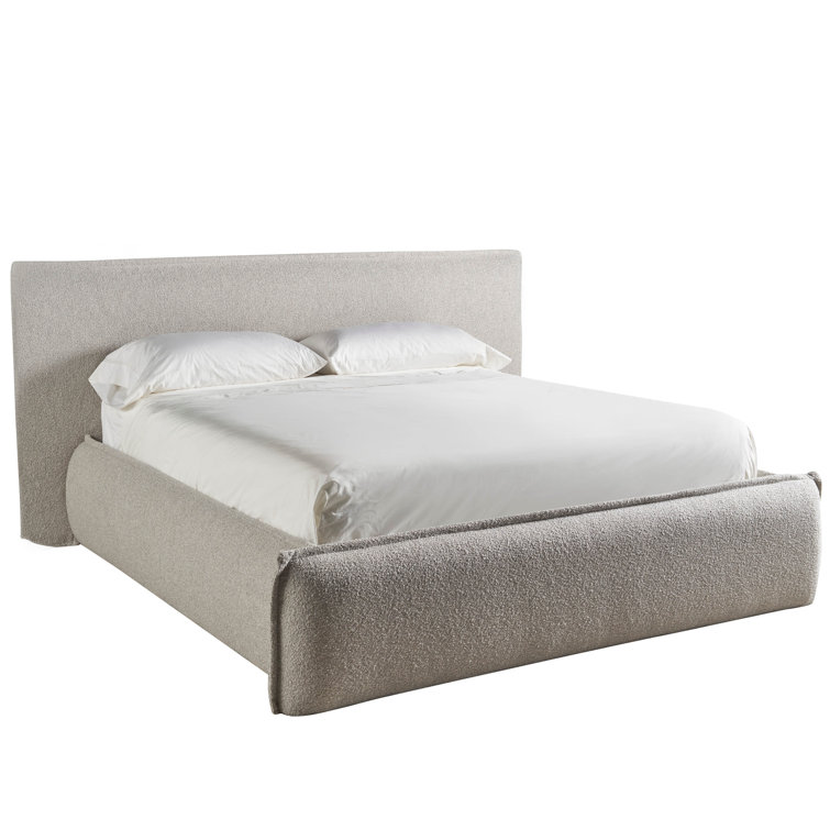 Lux King Upholstered Bed with Tufted Slats