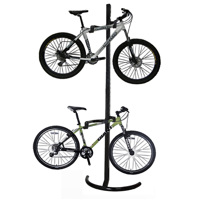 Black Steel Gravity Bike Stand Bicycle Rack for Storage or Display